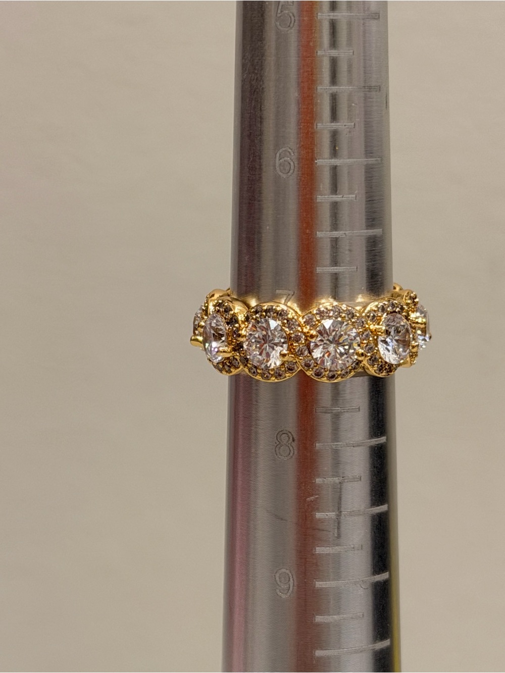 Bomb Party NWOT! Gold Crystal Halo Band Ring in Gold